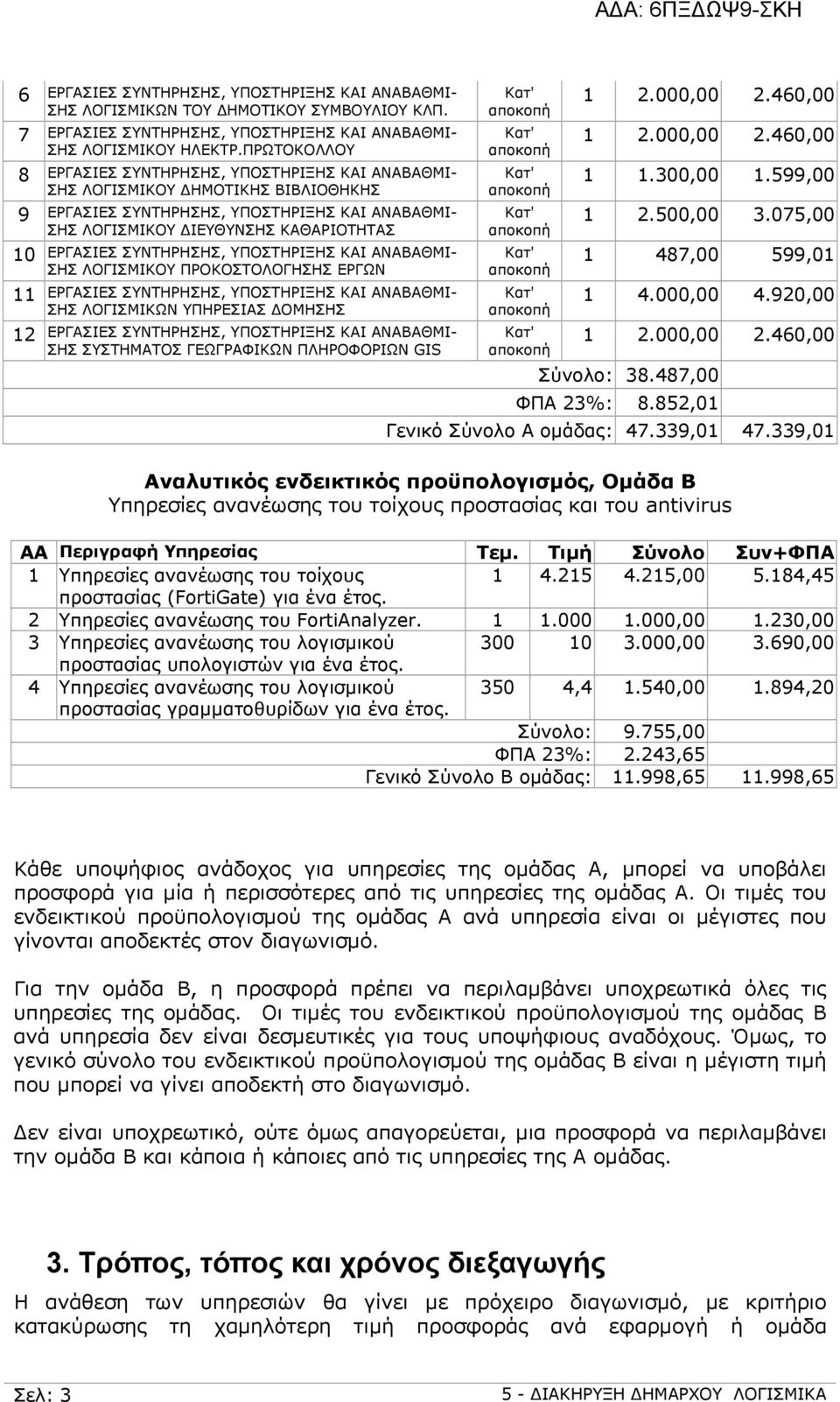 ΣΥΝΤΗΡΗΣΗΣ, ΥΠΟΣΤΗΡΙΞΗΣ ΚΑΙ ΑΝΑΒΑΘΜΙ- ΣΗΣ ΛΟΓΙΣΜΙΚΟΥ ΠΡΟΚΟΣΤΟΛΟΓΗΣΗΣ ΕΡΓΩΝ 11 ΕΡΓΑΣΙΕΣ ΣΥΝΤΗΡΗΣΗΣ, ΥΠΟΣΤΗΡΙΞΗΣ ΚΑΙ ΑΝΑΒΑΘΜΙ- ΣΗΣ ΛΟΓΙΣΜΙΚΩΝ ΥΠΗΡΕΣΙΑΣ ΟΜΗΣΗΣ 12 ΕΡΓΑΣΙΕΣ ΣΥΝΤΗΡΗΣΗΣ, ΥΠΟΣΤΗΡΙΞΗΣ ΚΑΙ