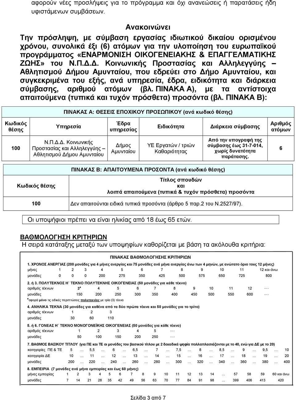 ΖΩΗΣ» του Ν.Π.Δ.