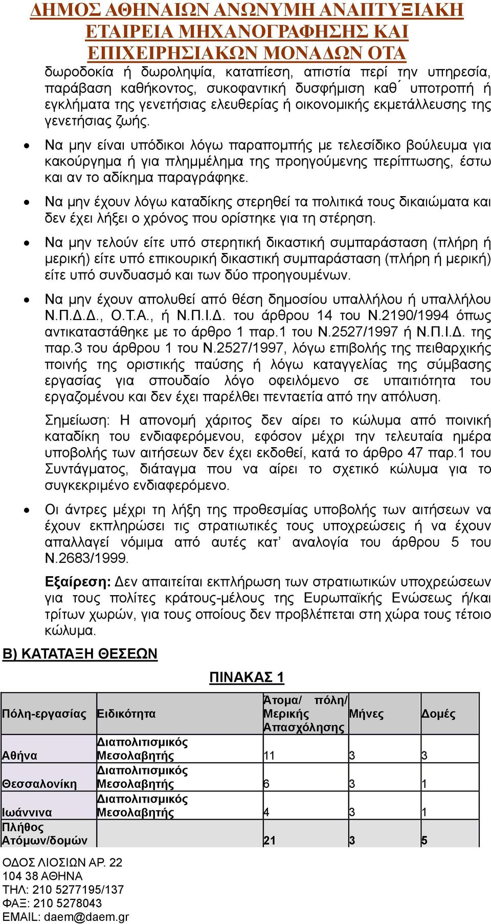 Να μην έχουν λόγω καταδίκης στερηθεί τα πολιτικά τους δικαιώματα και δεν έχει λήξει ο χρόνος που ορίστηκε για τη στέρηση.