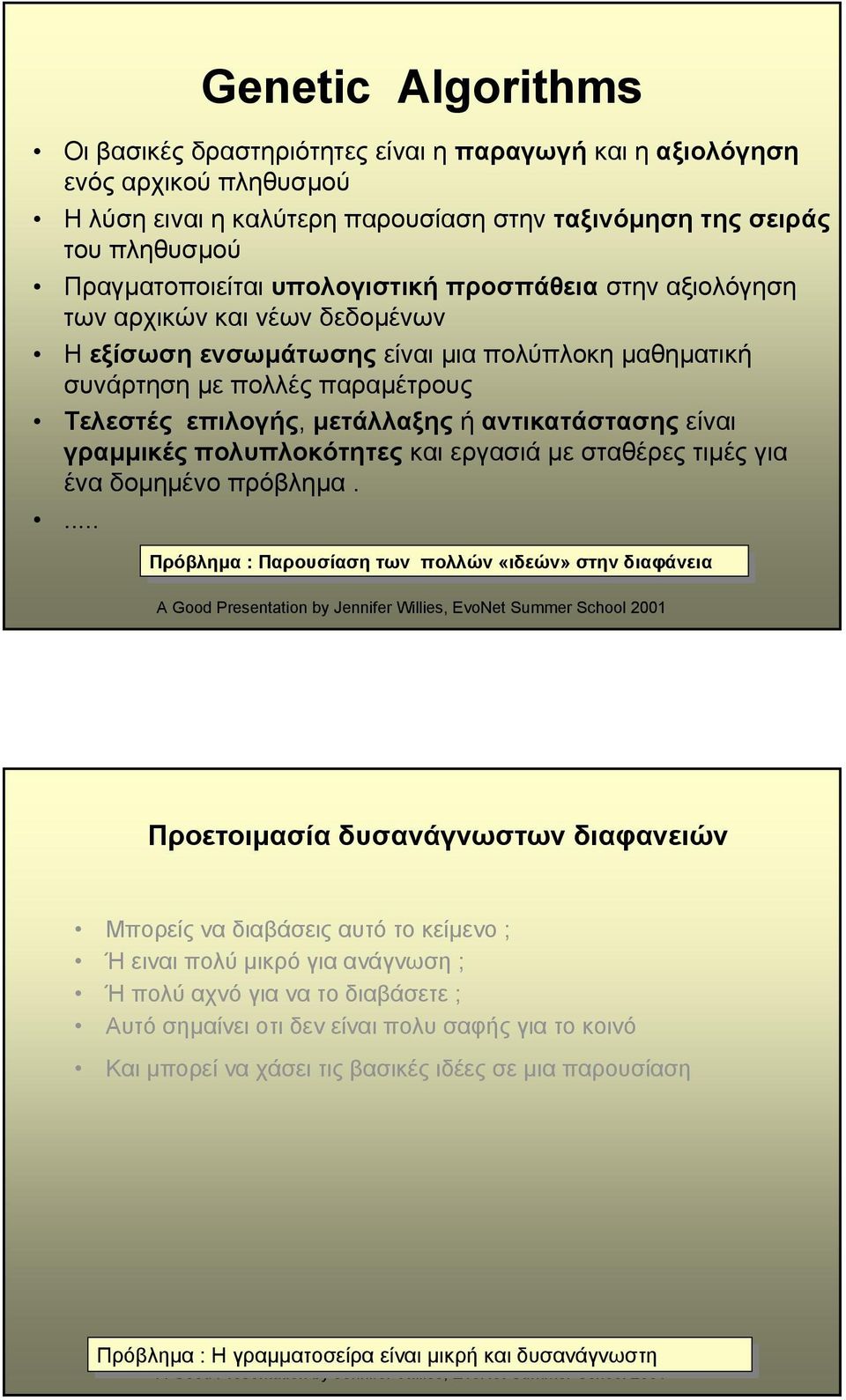 αντικατάστασης είναι γραµµικές πολυπλοκότητες και εργασιά µε σταθέρεςτιµές για ένα δοµηµένο πρόβληµα.