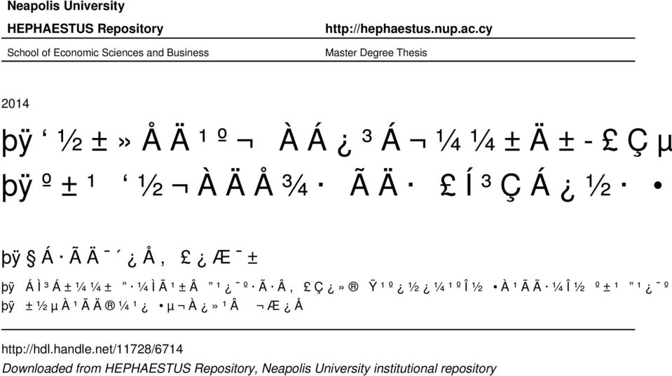 cy Master Degree Thesis 2014 þÿ ½±»ÅÄ¹º ÀÁ ³Á ¼¼±Ä± - Çµ ¹ þÿº±¹ ½ ÀÄÅ¾ ÃÄ Í³ÇÁ ½ À þÿ Á ÃÄ Å, Æ ± þÿ