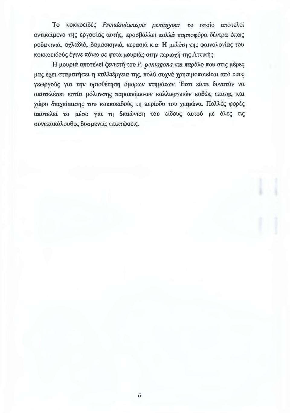 pentagona και παρόλο που στις μέρες μας έχει σταματήσει η καλλιέργεια της, πολύ συχνά χρησιμοποιείται από τους γεωργούς για την οριοθέτηση όμορων κτημάτων.