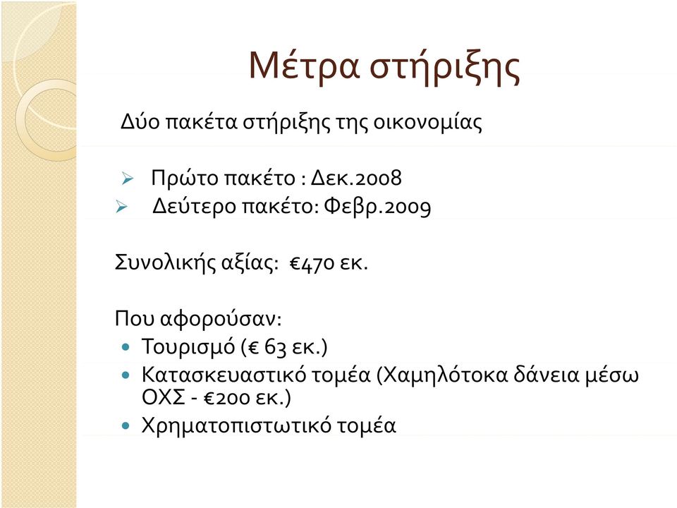 2009 Συνολικής αξίας: 470 εκ.