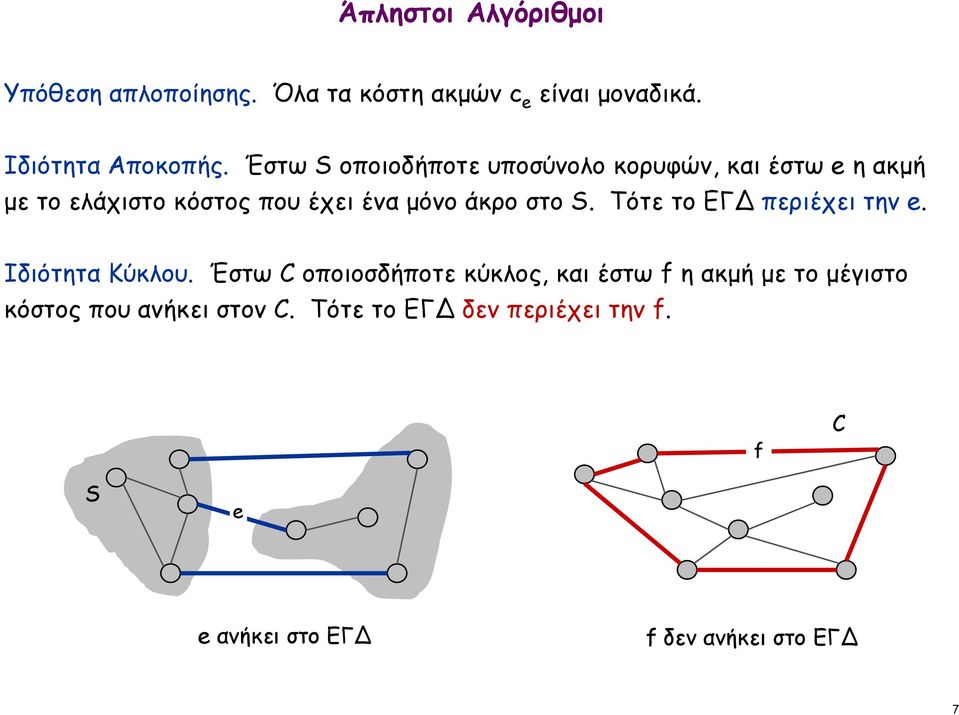 S. Τότε το ΕΓΔ περιέχει την e. Ιδιότητα Κύκλου.