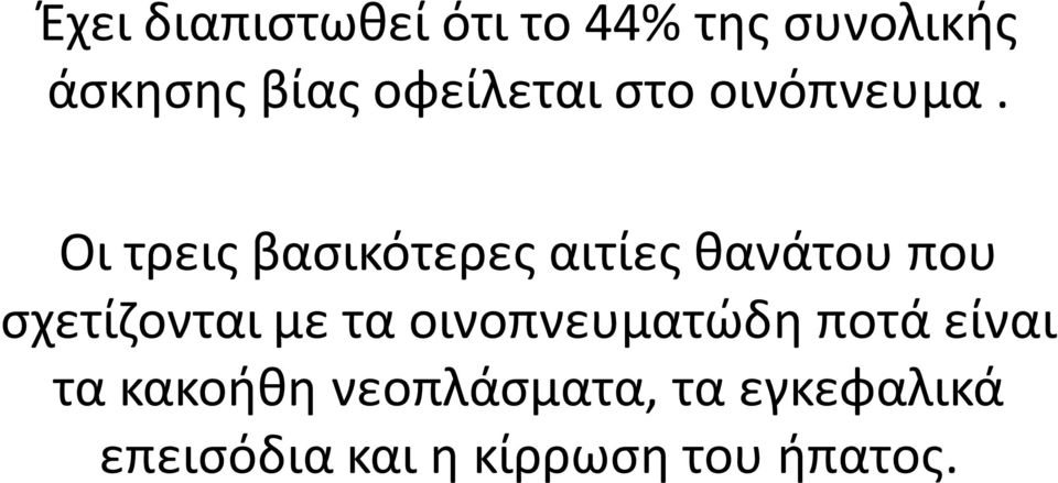 Οι τρεις βασικότερες αιτίες θανάτου που σχετίζονται με τα
