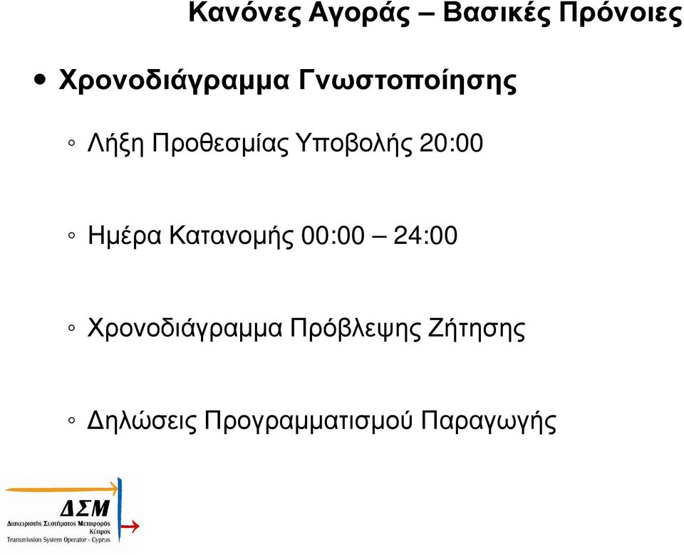 Ηµέρα Κατανοµής 00:00 24:00 Χρονοδιάγραµµα