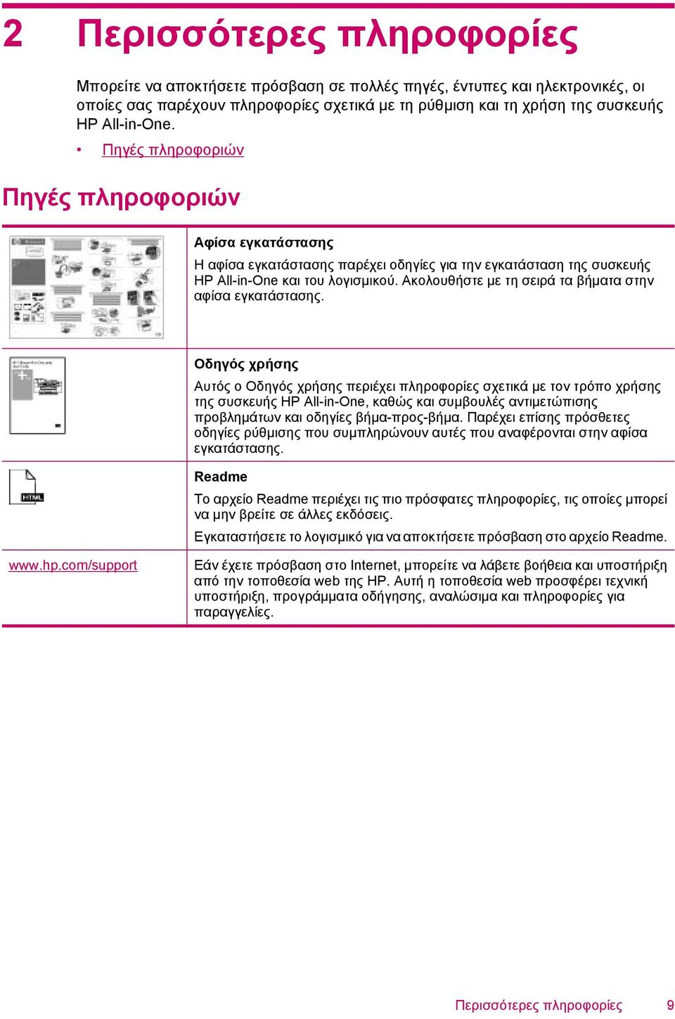 Ακολουθήστε µε τη σειρά τα βήµατα στην αφίσα εγκατάστασης.