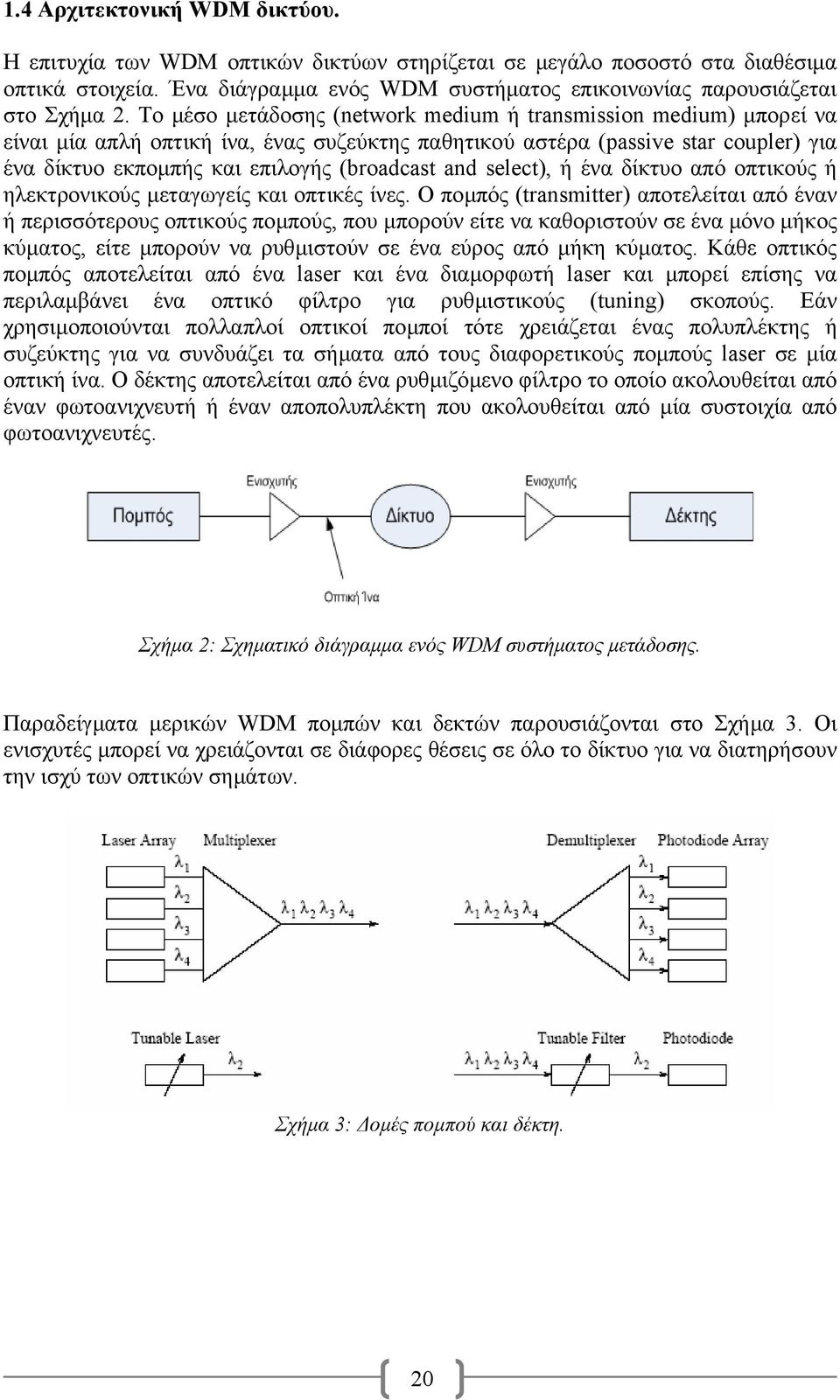 and select), ή ένα δίκτυο από οπτικούς ή ηλεκτρονικούς µεταγωγείς και οπτικές ίνες.