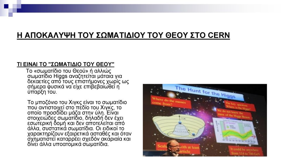 Τν κπνδόλην ηνπ Φηγθο είλαη ην ζσκαηίδην πνπ αληηζηνηρεί ζην πεδίν ηνπ Φηγθο, ην νπνίν πξνζδίδεη κάδα ζηελ ύιε.