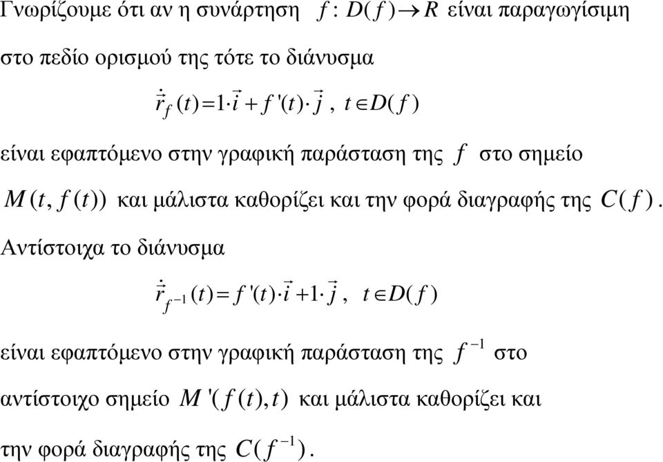 και την φορά διαγραφής της C( f ).