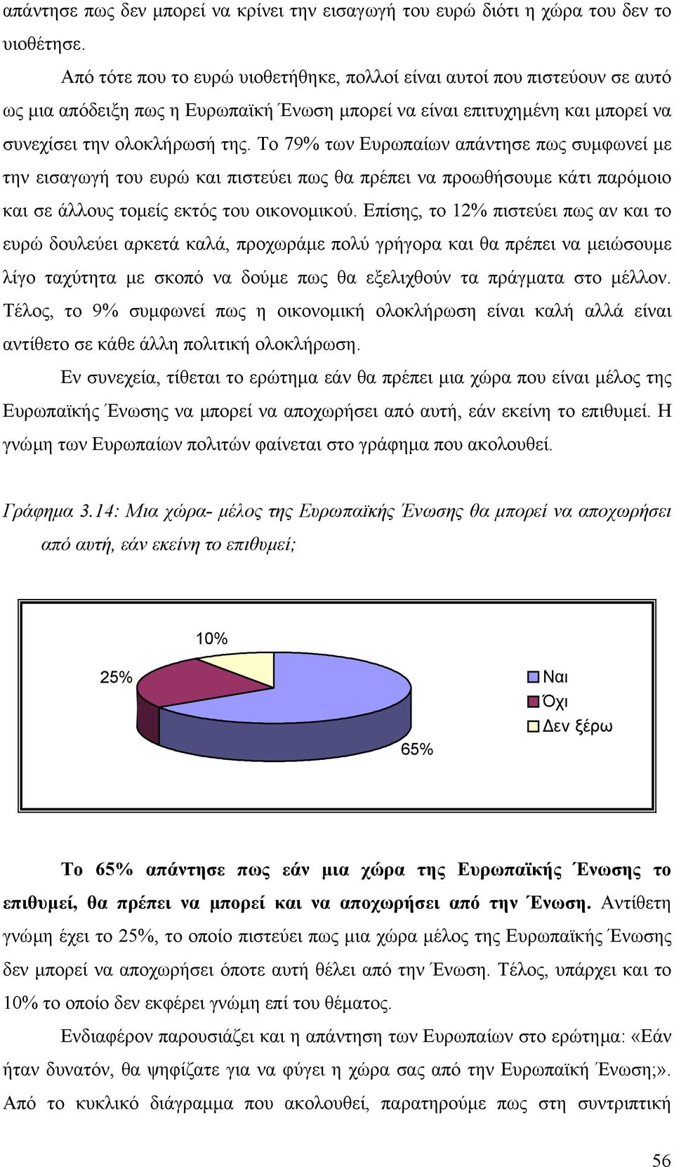 Το 79% των Ευρωπαίων απάντησε πως συµφωνεί µε την εισαγωγή του ευρώ και πιστεύει πως θα πρέπει να προωθήσουµε κάτι παρόµοιο και σε άλλους τοµείς εκτός του οικονοµικού.