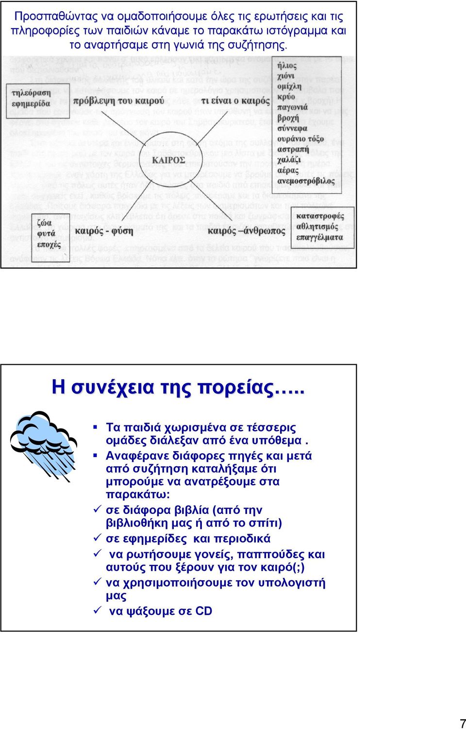 Αναφέρανε διάφορες πηγές και μετά από συζήτηση καταλήξαμε ότι μπορούμε να ανατρέξουμε στα παρακάτω: σε διάφορα βιβλία (από την βιβλιοθήκη