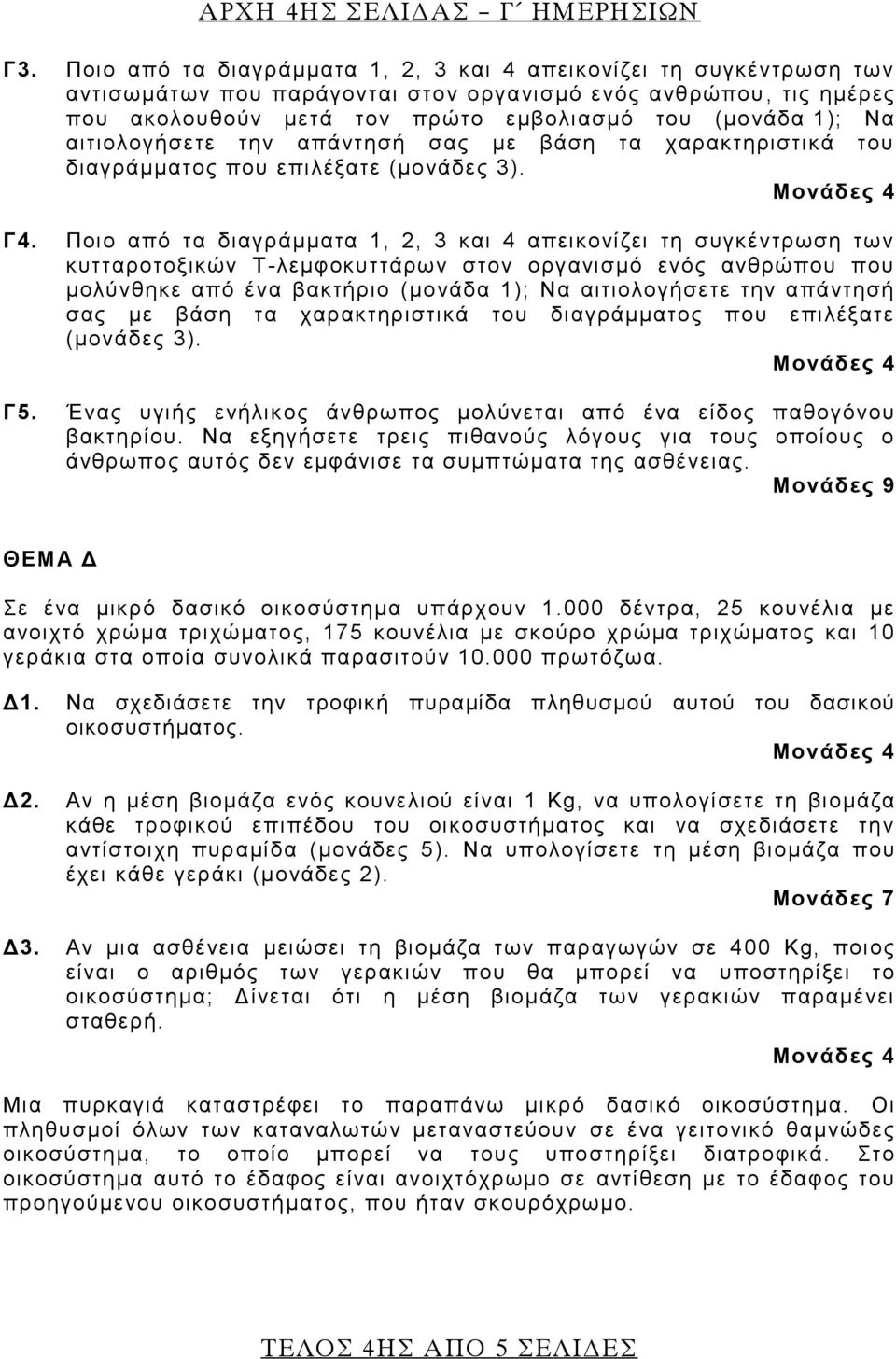 αιτιολογήσετε την απάντησή σας με βάση τα χαρακτηριστικά του διαγράμματος που επιλέξατε (μονάδες 3). Γ4.