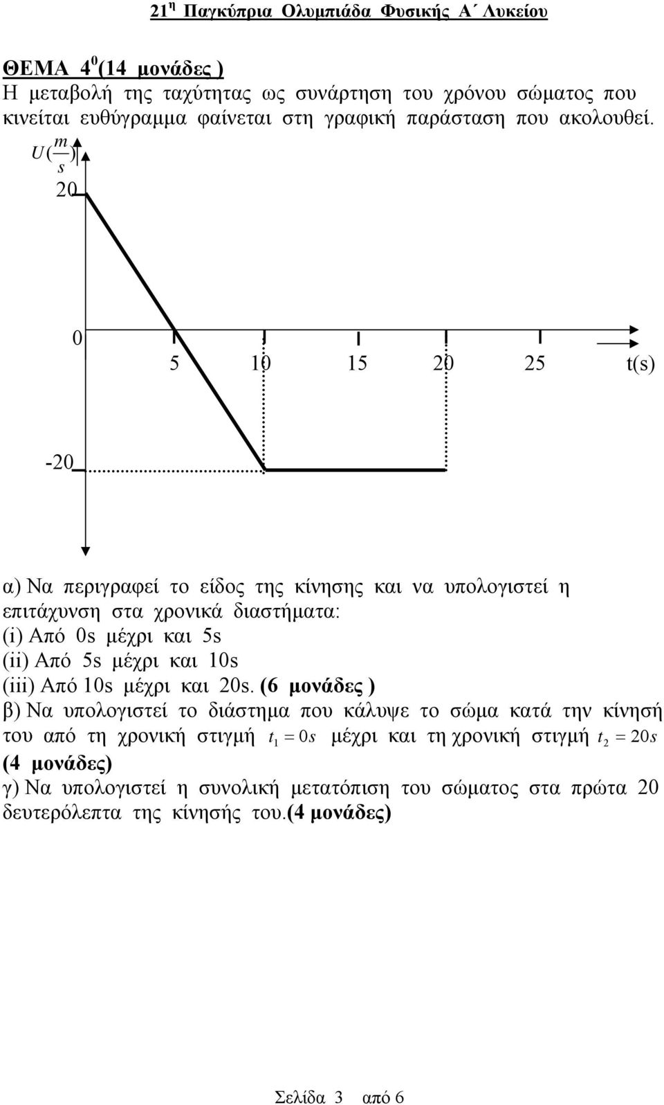 5s µέχρι και 10s (iii) Από 10s µέχρι και 0s.