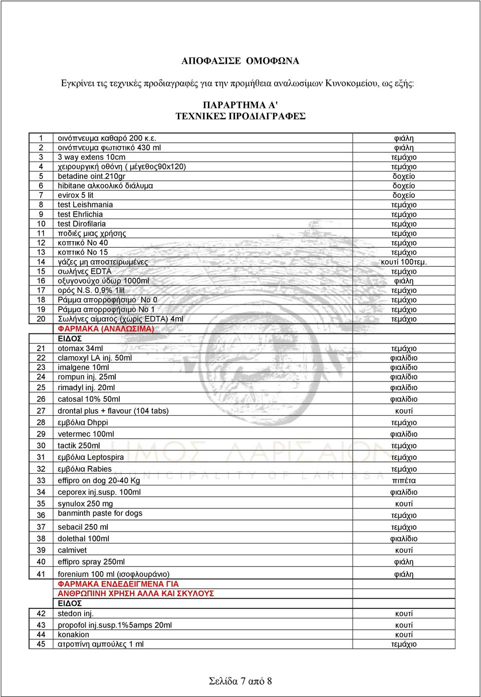 τεμάχιο 13 κοπτικό Νο 15 τεμάχιο 14 γάζες μη αποστειρωμένες κουτί 100τεμ. 15 σωλήνες EDTA τεμάχιο 16 οξυγονούχο ύδωρ 1000ml φιάλη 17 ορός Ν.S.