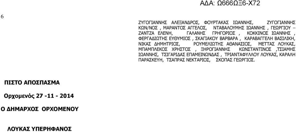 ΑΘΑΝΑΣΙΟΣ, ΜΕΤΤΑΣ ΛΟΥΚΑΣ, ΜΠΑΜΠΛΕΚΟΣ ΧΡΗΣΤΟΣ, ΞΗΡΟΓΙΑΝΝΗΣ ΚΩΝΣΤΑΝΤΙΝΟΣ,ΤΣΙΑΜΗΣ ΙΩΑΝΝΗΣ, ΤΣΙΓΑΡΙΔΑΣ ΕΠΑΜΕΙΝΩΝΔΑΣ, ΤΡΙΑΝΤΑΦΥΛΛΟΥ