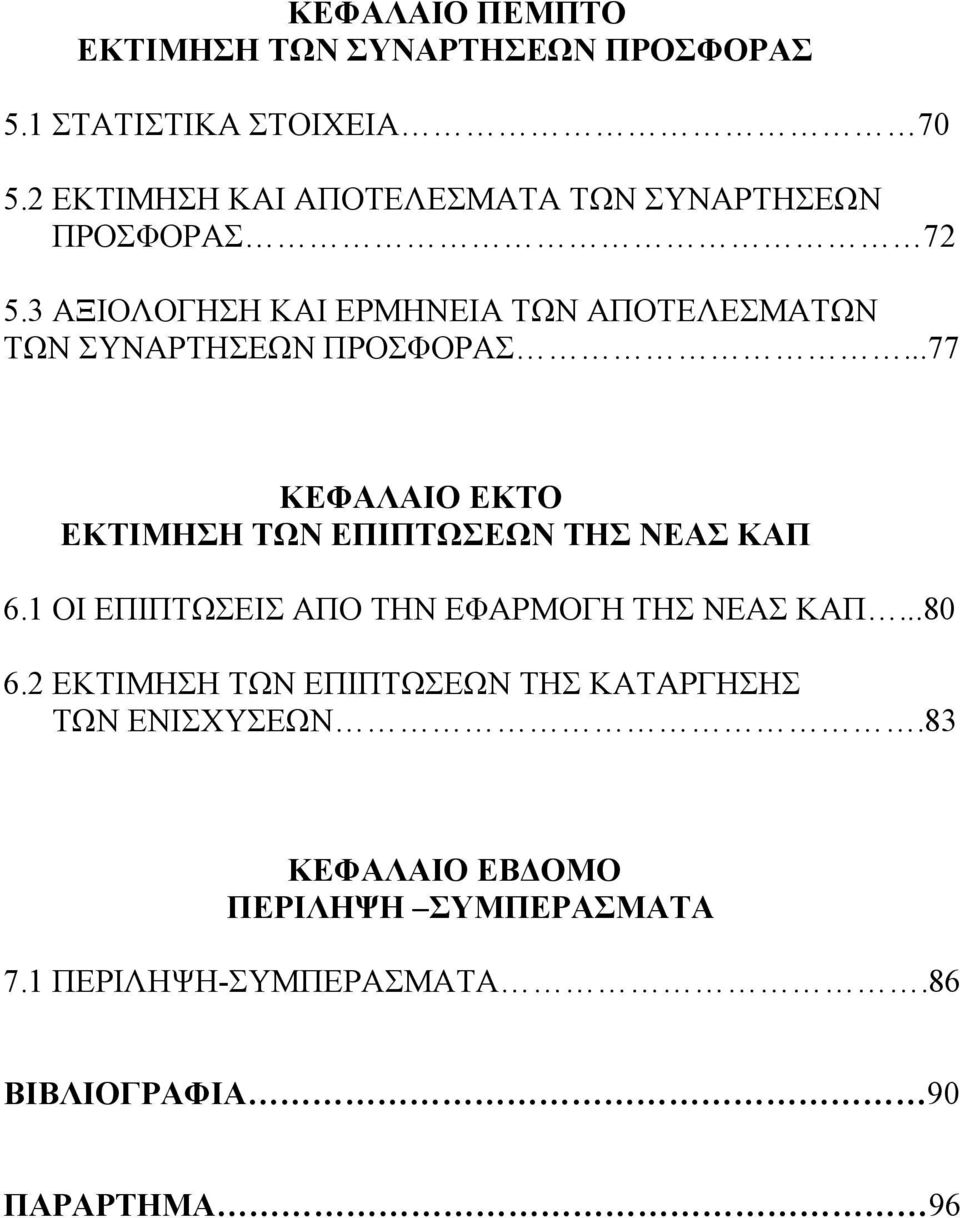 3 ΑΞΙΟΛΟΓΗΣΗ ΚΑΙ ΕΡΜΗΝΕΙΑ ΤΩΝ ΑΠΟΤΕΛΕΣΜΑΤΩΝ ΤΩΝ ΣΥΝΑΡΤΗΣΕΩΝ ΠΡΟΣΦΟΡΑΣ.