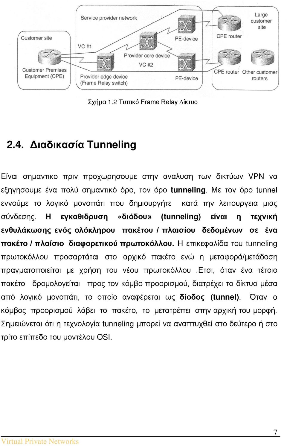 Η εγκαθιδρυση «διόδου» (tunneling) είναι η τεχνική ενθυλάκωσης ενός ολόκληρου πακέτου / πλαισίου δεδομένων σε ένα πακέτο / πλαίσιο διαφορετικού πρωτοκόλλου.