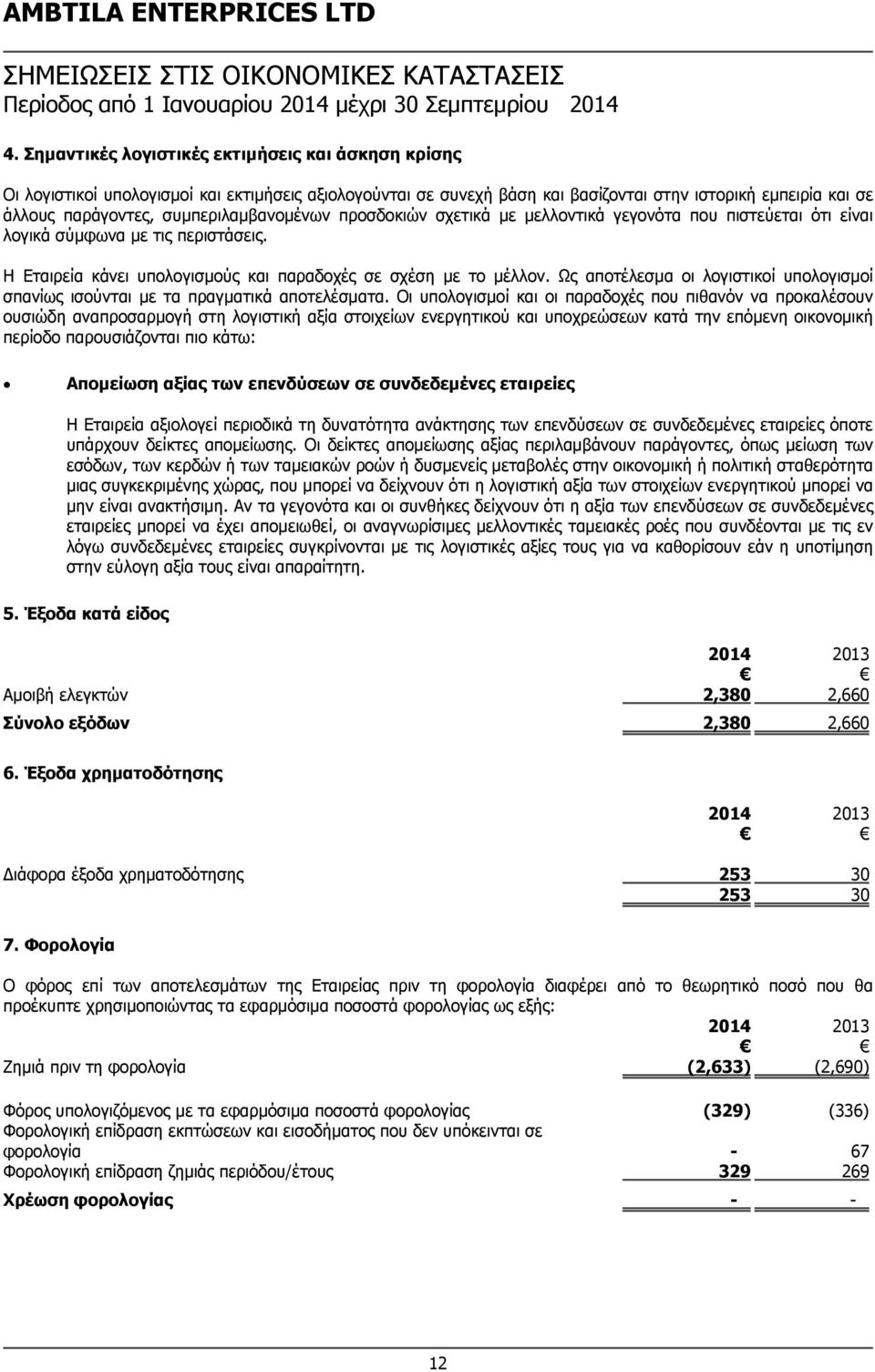 συμπεριλαμβανομένων προσδοκιών σχετικά με μελλοντικά γεγονότα που πιστεύεται ότι είναι λογικά σύμφωνα με τις περιστάσεις. Η Εταιρεία κάνει υπολογισμούς και παραδοχές σε σχέση με το μέλλον.