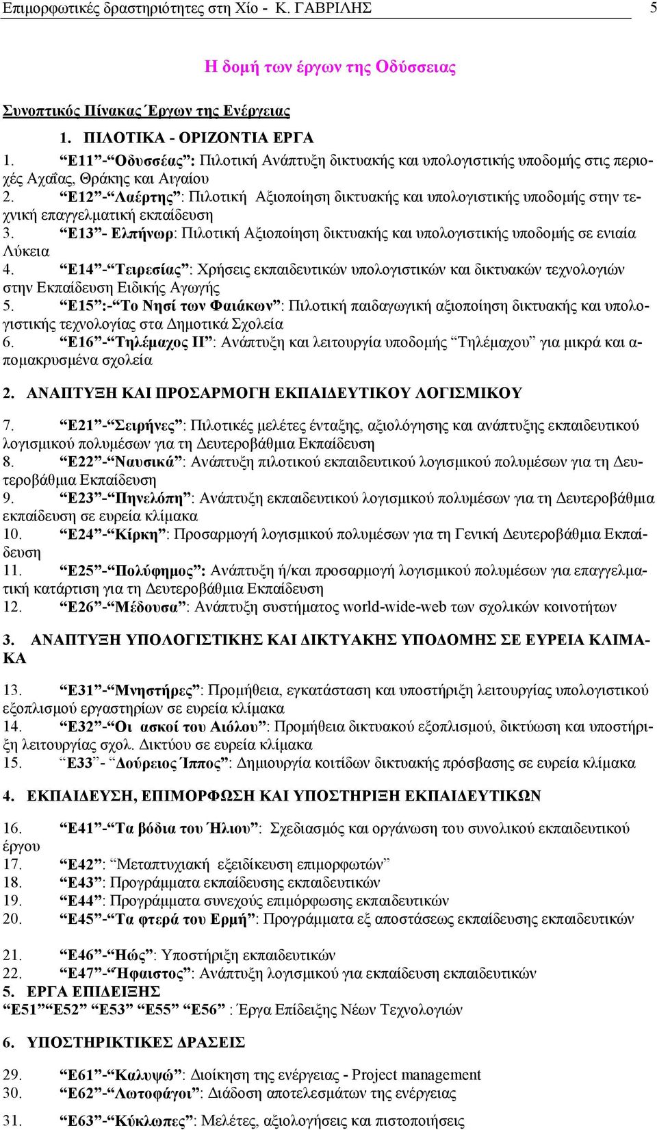 Ε12 - Λαέρτης : Πιλοτική Αξιοποίηση δικτυακής και υπολογιστικής υποδομής στην τεχνική επαγγελματική εκπαίδευση 3.