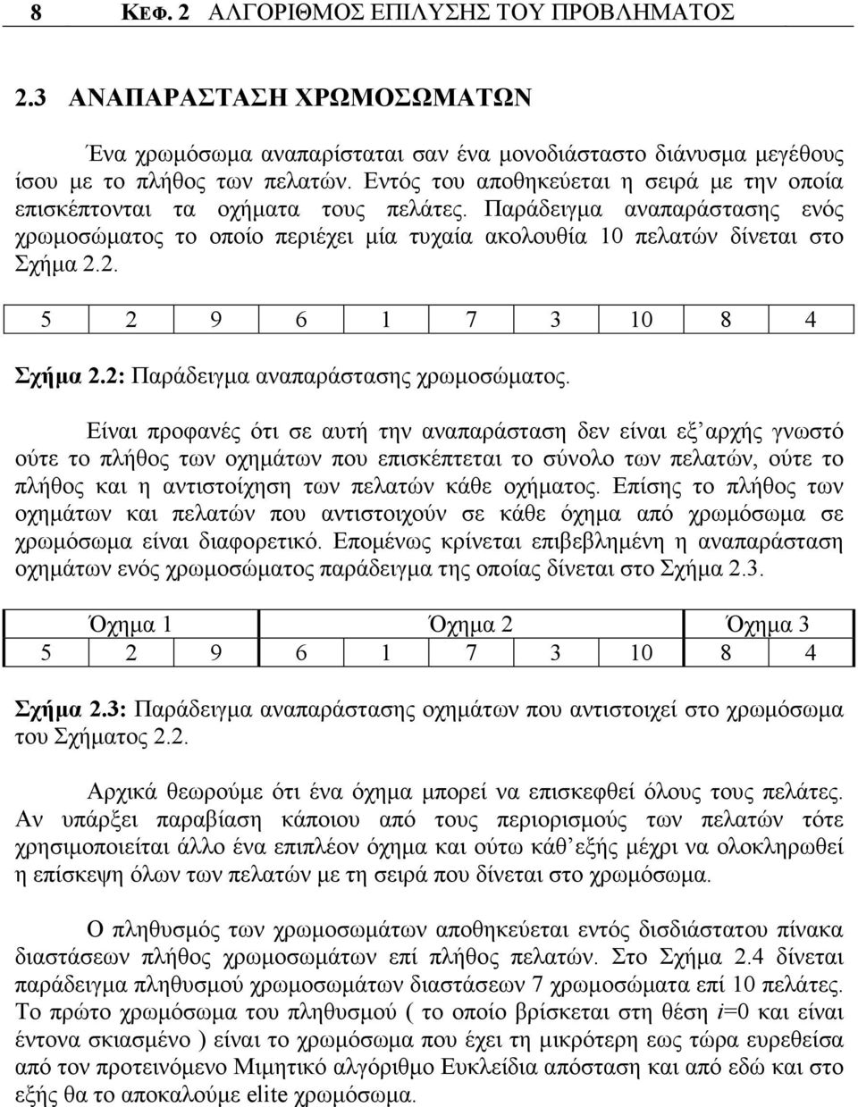 2. 5 2 9 6 1 7 3 10 8 4 Σχήµα 2.2: Παράδειγµα αναπαράστασης χρωµοσώµατος.