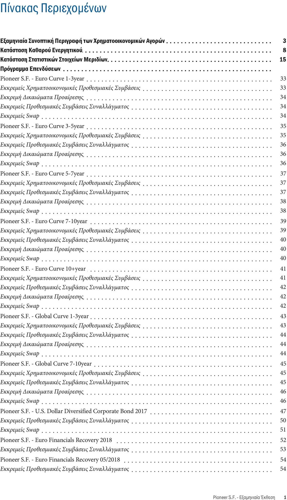 ...... Επενδύσεων................................................................... Pioneer..... S.F..... Euro... Curve..... 13year....................................................... 33.