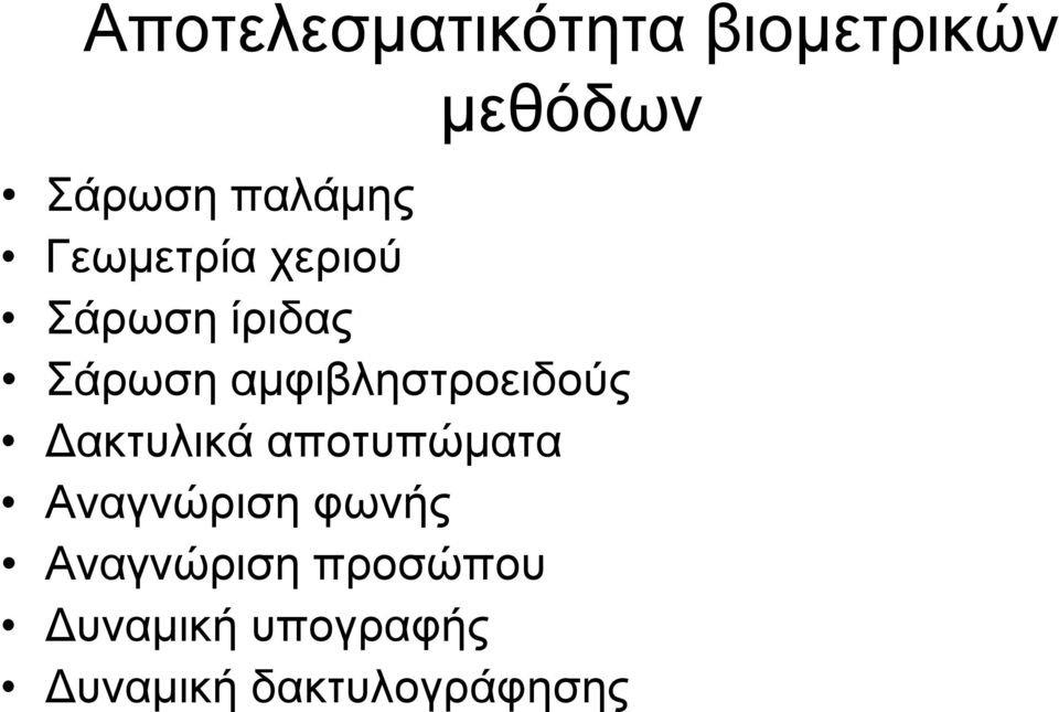 αμφιβληστροειδούς Δακτυλικά αποτυπώματα Αναγνώριση