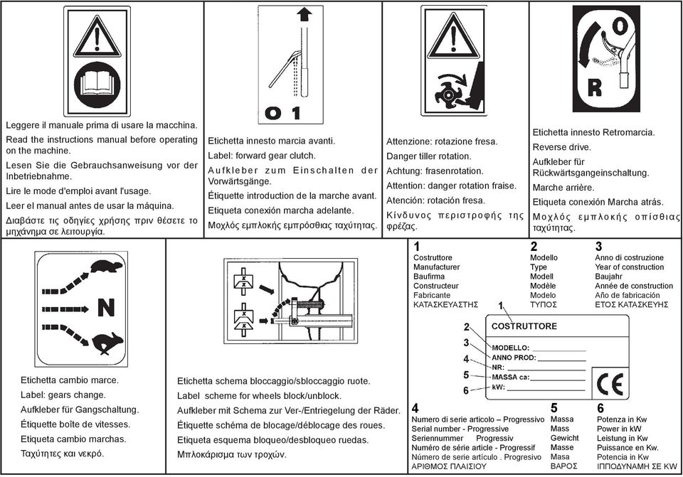 Label: forward gear clutch. A u f k l e b e r z u m E i n s c h a l t e n d e r Vorwärtsgänge. Étiquette introduction de la marche avant. Etiqueta conexión marcha adelante.