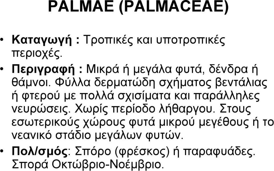 Φύιια δεξκαηώδε ζρήκαηνο βεληάιηαο ή θηεξνύ κε πνιιά ζρηζίκαηα θαη παξάιιειεο λεπξώζεηο.