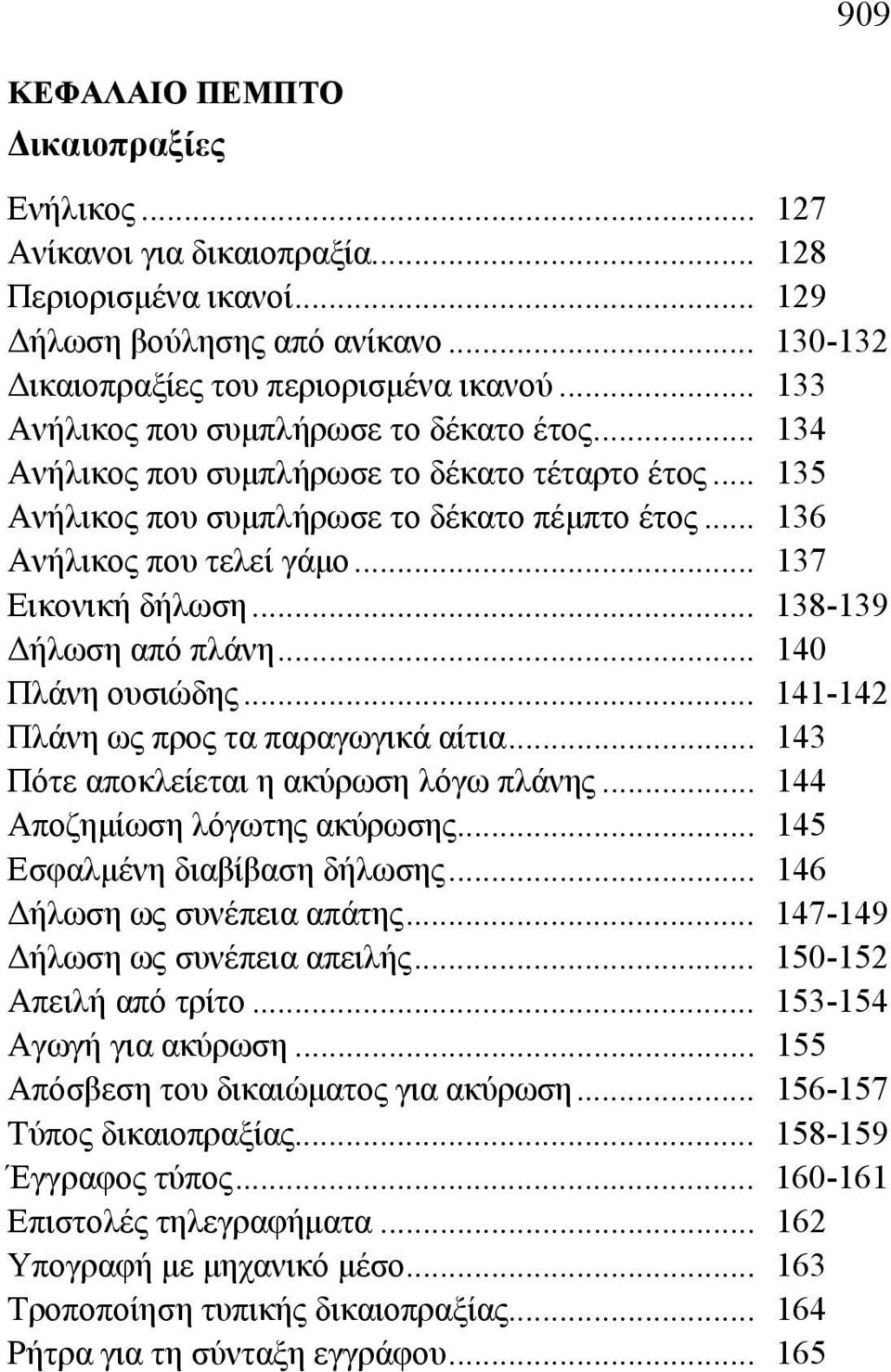 .. 137 Εικονική δήλωση... 138-139 Δήλωση από πλάνη... 140 Πλάνη ουσιώδης... 141-142 Πλάνη ως προς τα παραγωγικά αίτια... 143 Πότε αποκλείεται η ακύρωση λόγω πλάνης... 144 Αποζημίωση λόγωτης ακύρωσης.