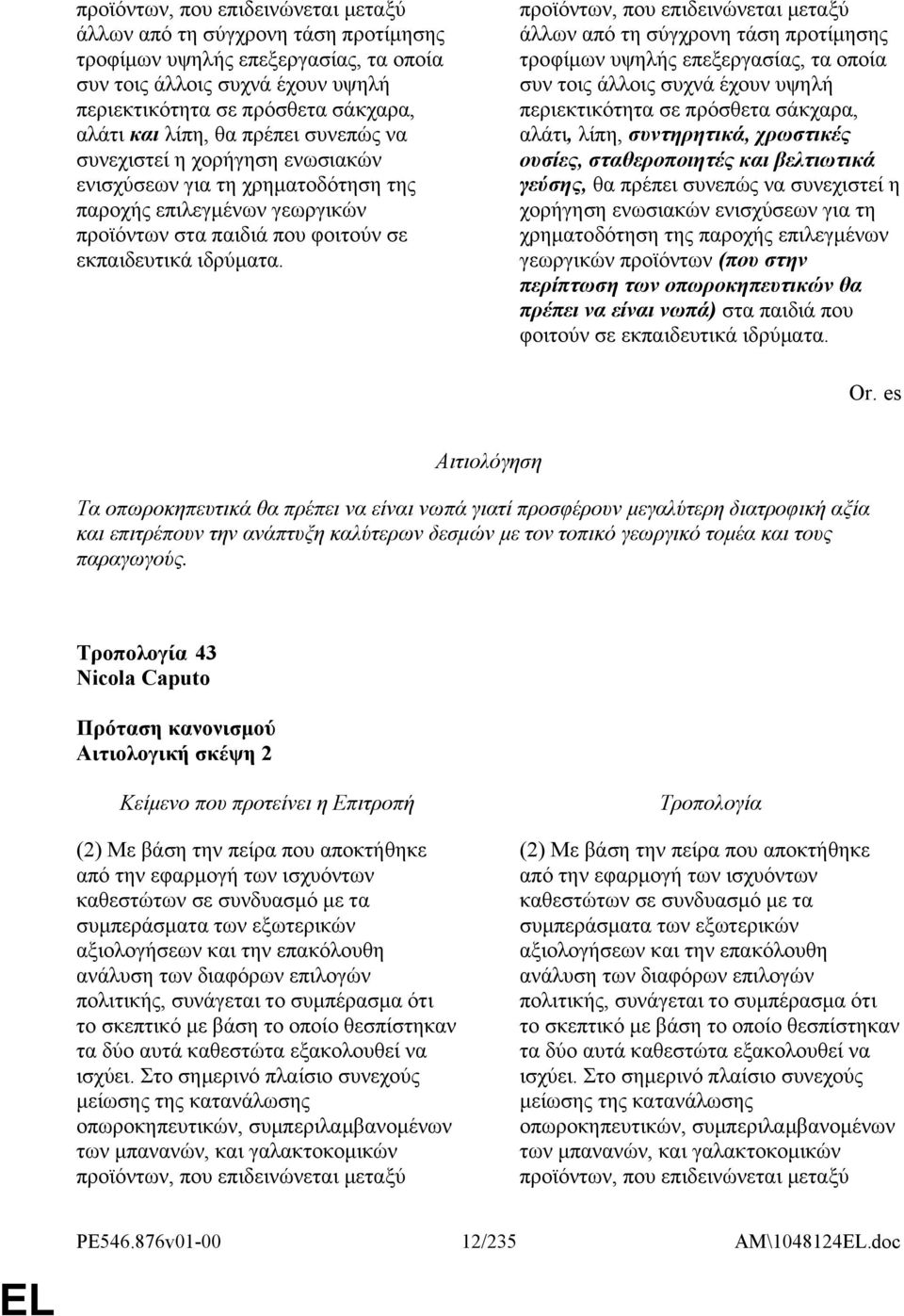 προϊόντων, που επιδεινώνεται μεταξύ άλλων από τη σύγχρονη τάση προτίμησης τροφίμων υψηλής επεξεργασίας, τα οποία συν τοις άλλοις συχνά έχουν υψηλή περιεκτικότητα σε πρόσθετα σάκχαρα, αλάτι, λίπη,