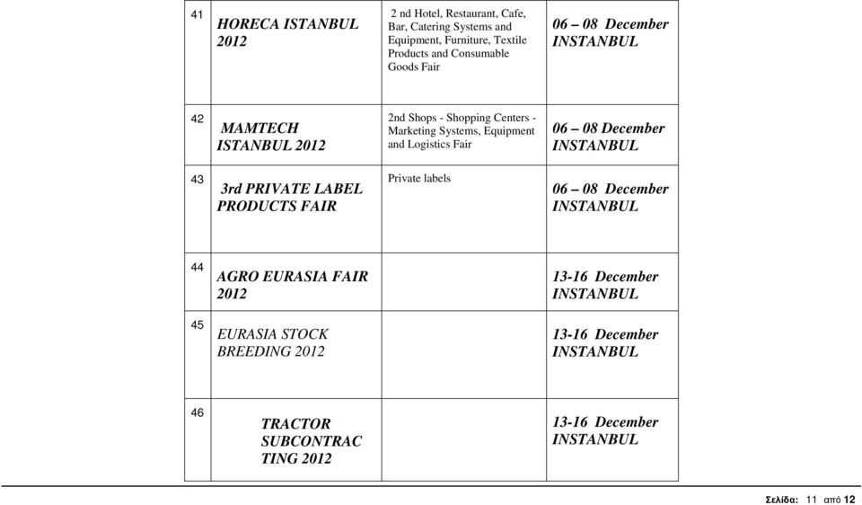 and Logistics Fair 06 08 December 43 3rd PRIVATE LABEL PRODUCTS FAIR Private labels 06 08 December 44 AGRO EURASIA