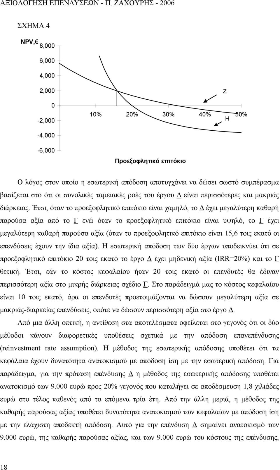 συνολικές ταμειακές ροές του έργου Δ είναι περισσότερες και μακριάς διάρκειας.