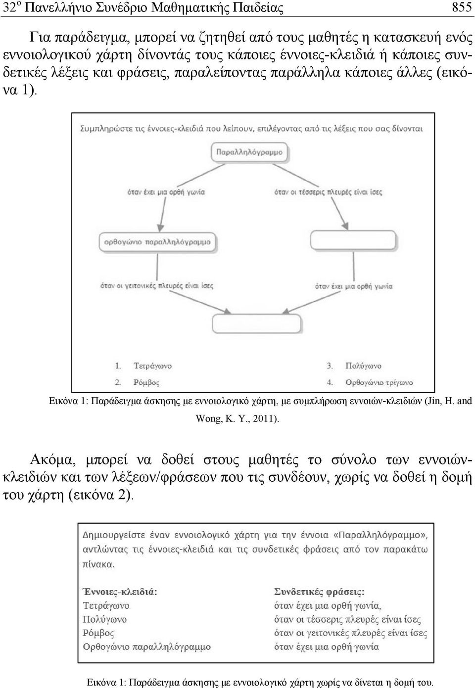 Εικόνα 1: Παράδειγμα άσκησης με εννοιολογικό χάρτη, με συμπλήρωση εννοιών-κλειδιών (Jin, H. and Wong, K. Y., 2011).