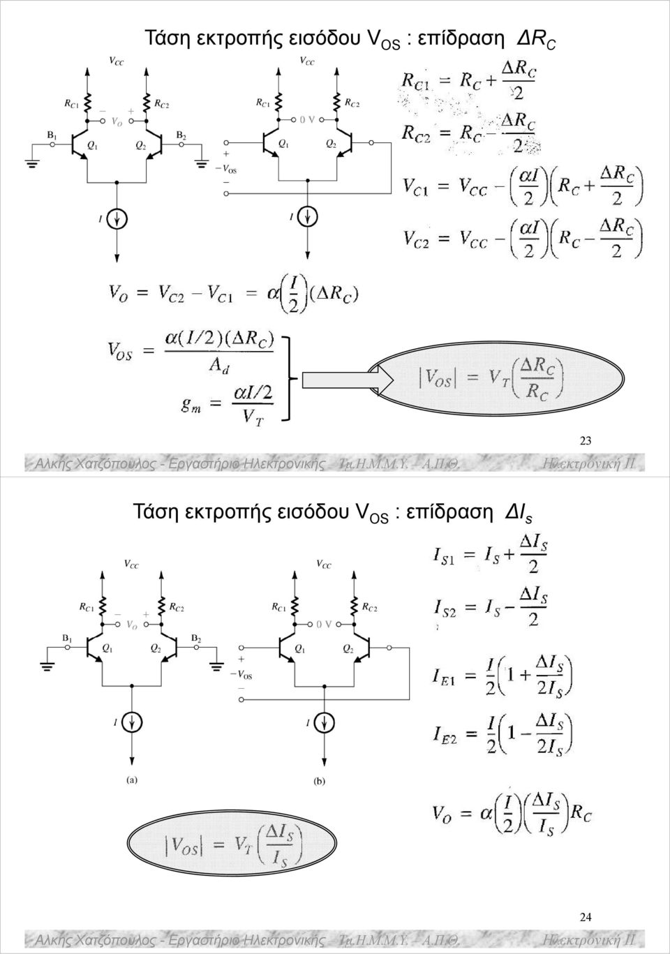 23  V OS : επίδραση ΔI