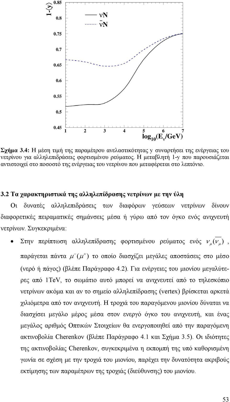 2 Τα χαρακτηριστικά της αλληλεπίδρασης νετρίνων ε την ύλη Οι δυνατές αλληλεπιδράσεις των διαφόρων γεύσεων νετρίνων δίνουν διαφορετικές πειραατικές σηάνσεις έσα ή γύρω από τον όγκο ενός ανιχνευτή