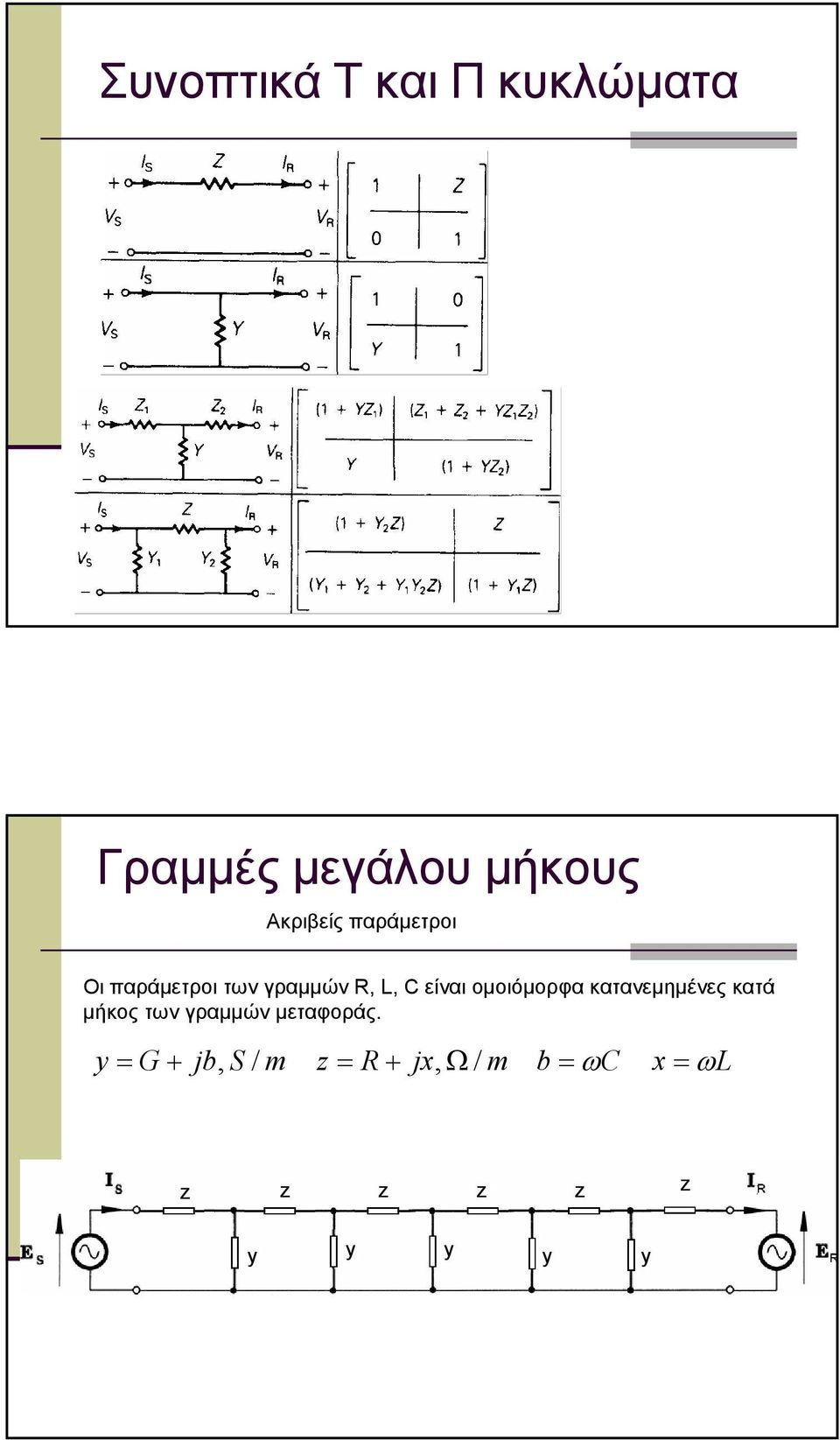 είναι οµοιόµορφα κατανεµηµένες κατά µήκος των ραµµών