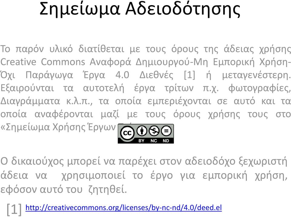χ. φωτογραφίες, Διαγράμματα κ.λ.π.