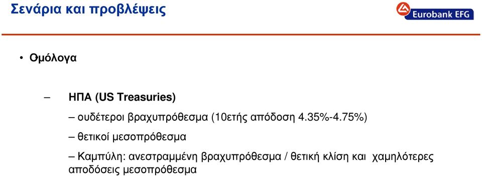 75%) θετικοί µεσοπρόθεσµα Καµπύλη: ανεστραµµένη