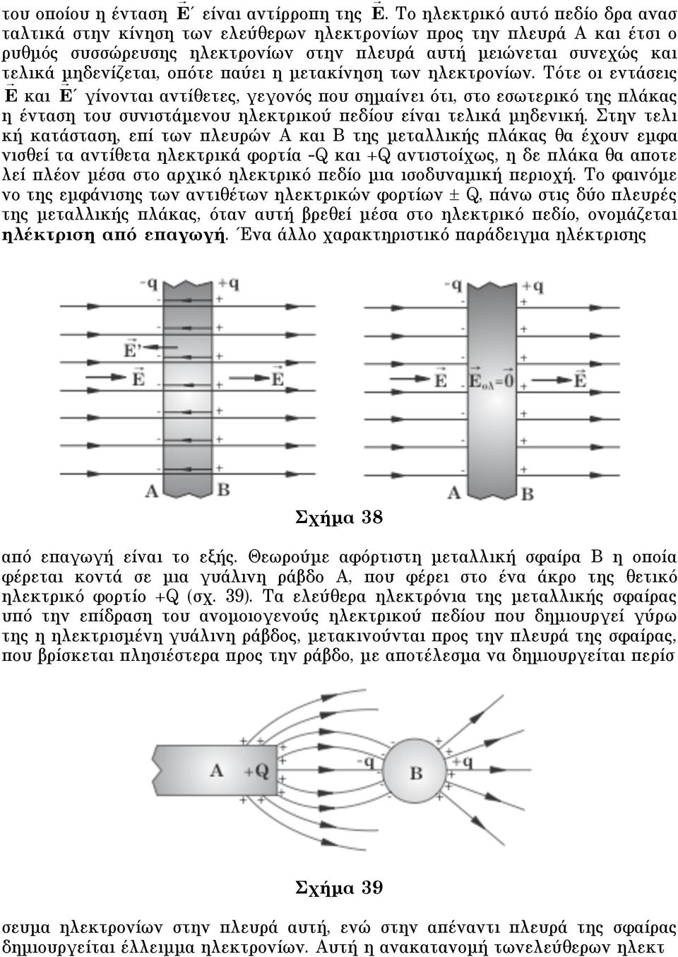 µηδενίζεται, οπότε παύει η µετακίνηση των ηλεκτρονίων. Tότε οι εντάσεις E και E!