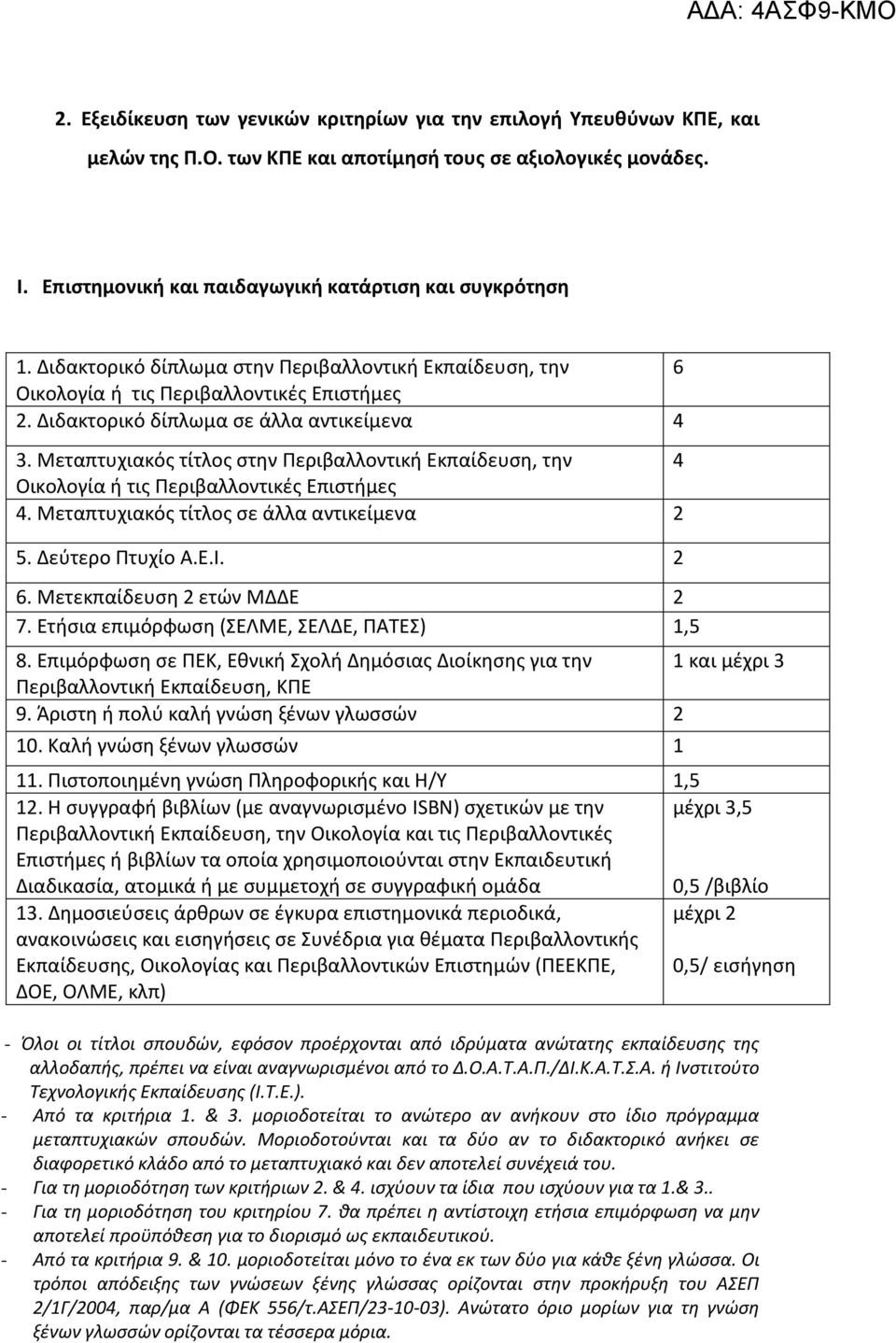 Μεταπτυχιακόσ τίτλοσ ςτθν Ρεριβαλλοντικι Εκπαίδευςθ, τθν 4 Οικολογία ι τισ Ρεριβαλλοντικζσ Επιςτιμεσ 4. Μεταπτυχιακόσ τίτλοσ ςε άλλα αντικείμενα 2 5. Δεφτερο Ρτυχίο Α.Ε.Ι. 2 6.