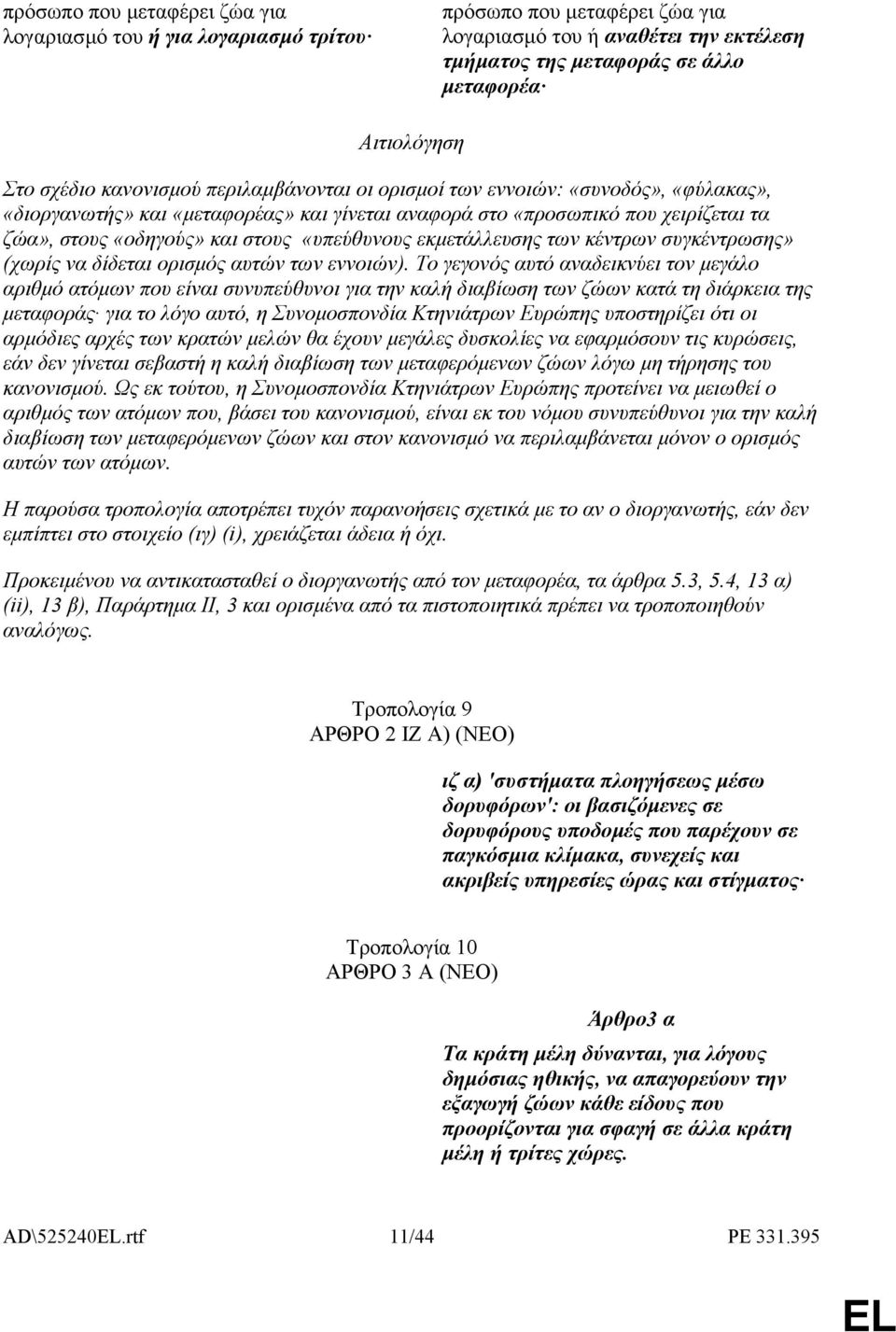 «υπεύθυνους εκµετάλλευσης των κέντρων συγκέντρωσης» (χωρίς να δίδεται ορισµός αυτών των εννοιών).