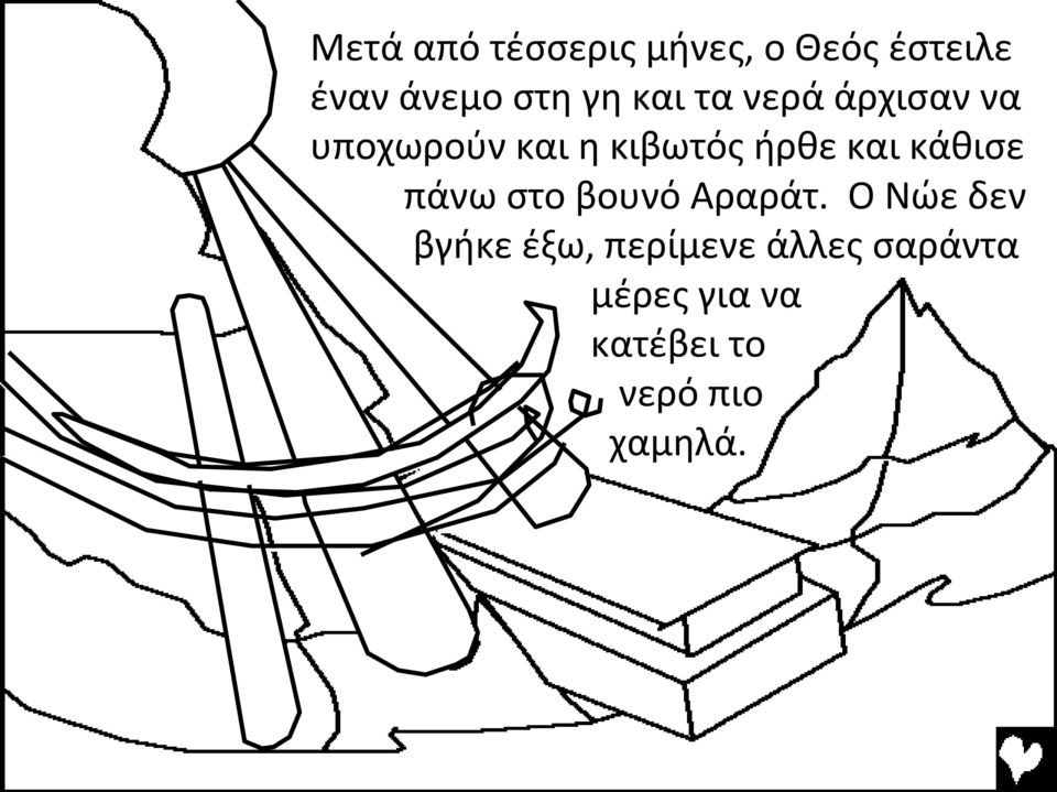 και κάθισε πάνω στο βουνό Αραράτ.