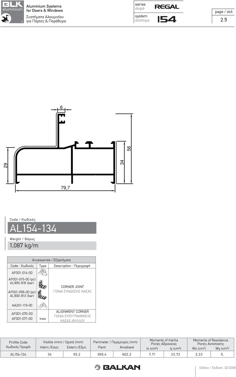 (bar) CORNER JOINT ΓΩΝΙΑ ΣΥΝ ΕΣΗΣ ΚΑΣΑΣ AΑ201-119-00 AF001-070-00 AF001-071-00 Inox ALIGNMENT CORNER ΓΩΝΙΑ ΕΥΘΥΓΡΑΜΜΙΣΗΣ ΚΑΣΑΣ-ΦΥΛΛΟΥ Profile