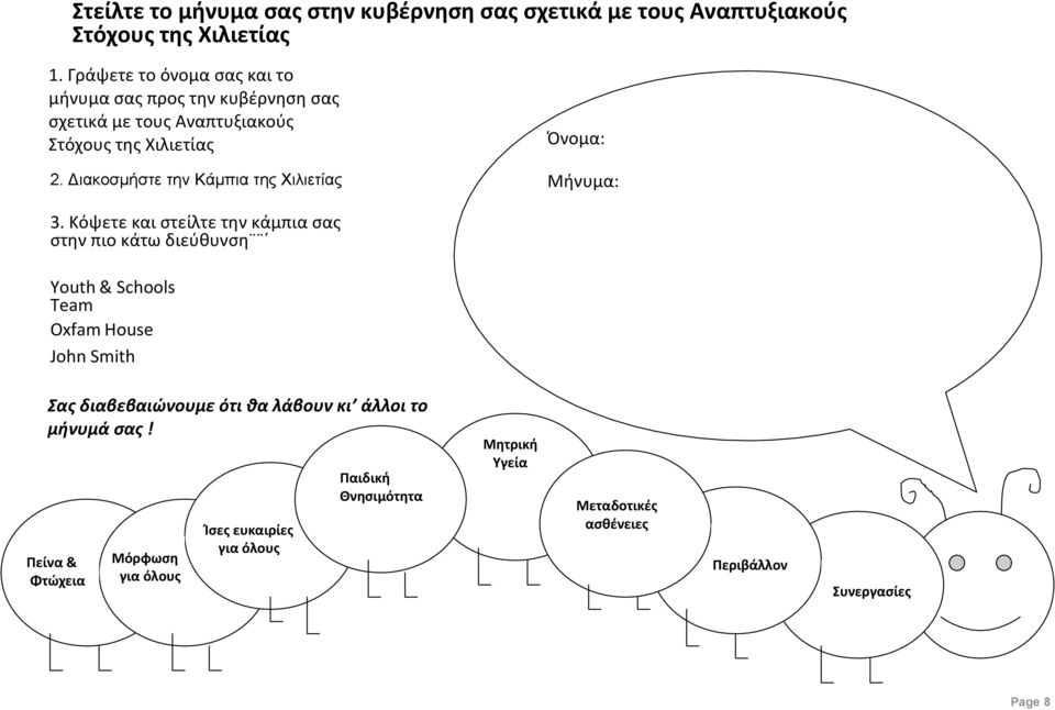ιακοσμήστε την Κάμπια της Χιλιετίας Μήνυμα: 3.