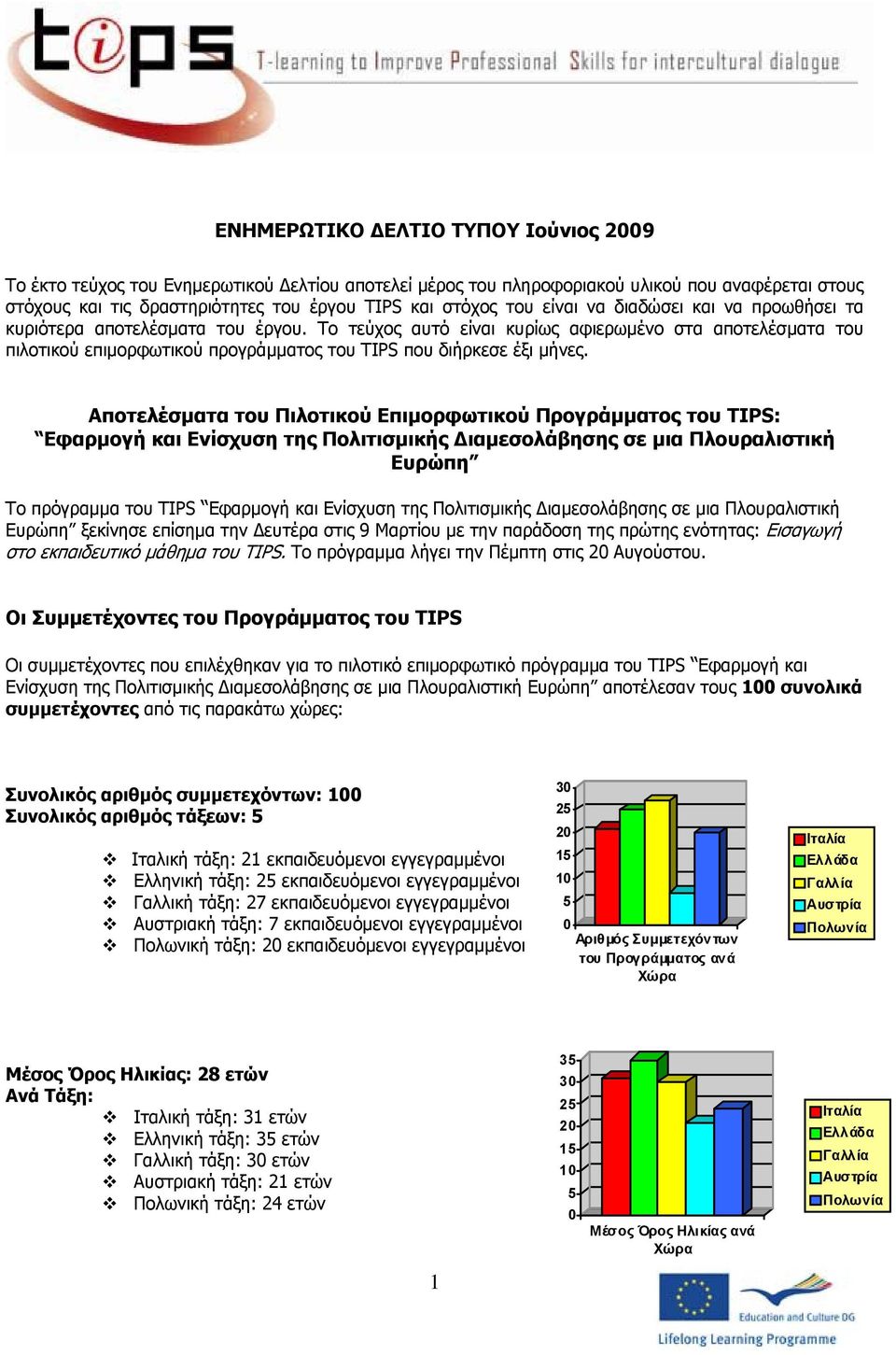 Το τεύχος αυτό είναι κυρίως αφιερωμένο στα αποτελέσματα του πιλοτικού επιμορφωτικού προγράμματος του TIPS που διήρκεσε έξι μήνες.