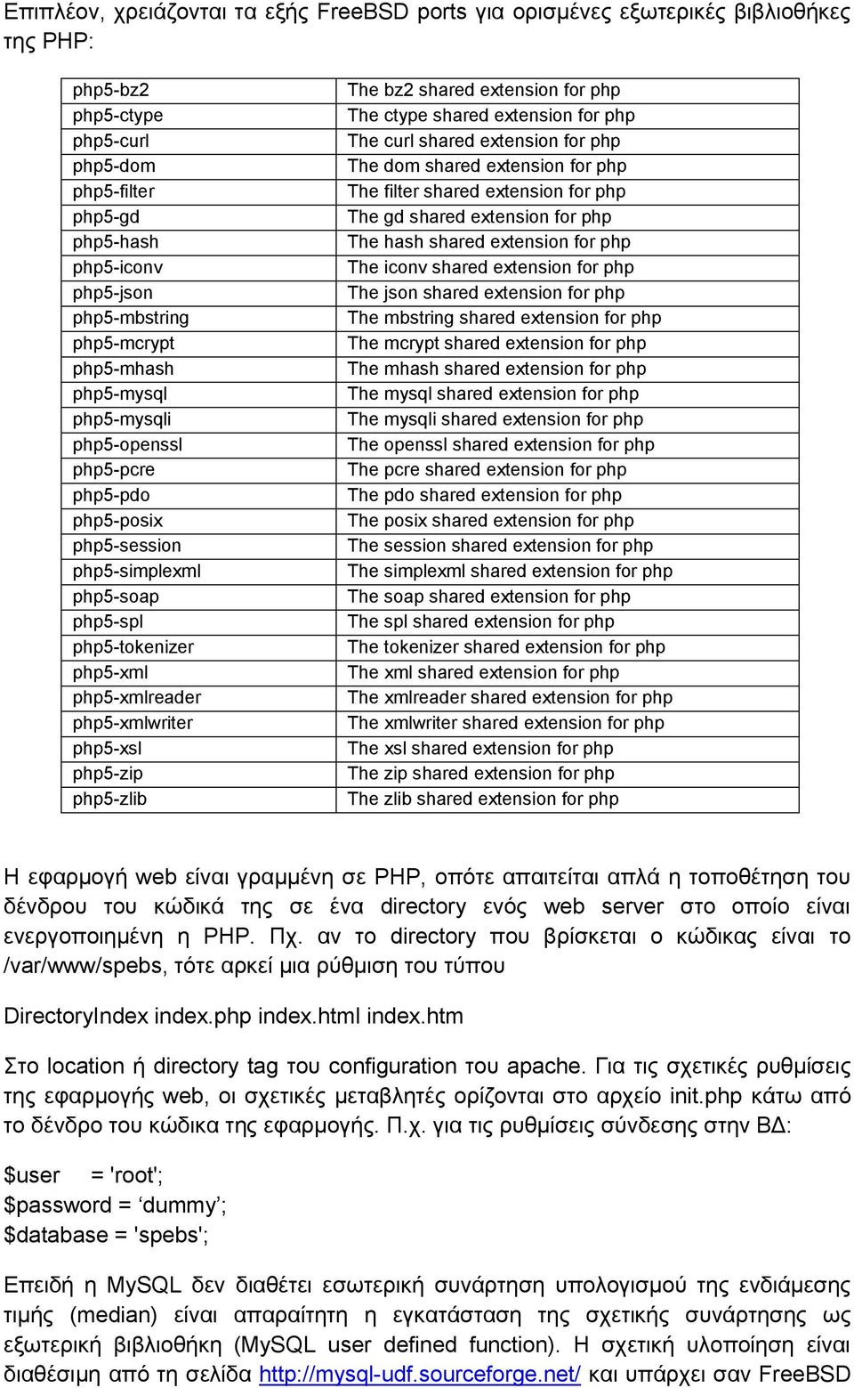 php5-zip php5-zlib The bz2 shared extension for php The ctype shared extension for php The curl shared extension for php The dom shared extension for php The filter shared extension for php The gd