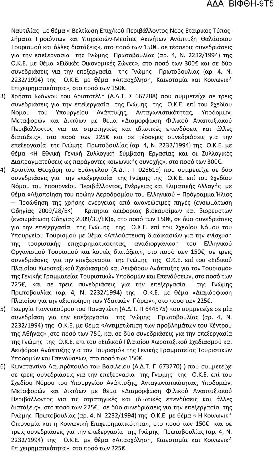 3) Χρήστο Ιωάννου του Αριστοτέλη (Α.Δ.Τ.