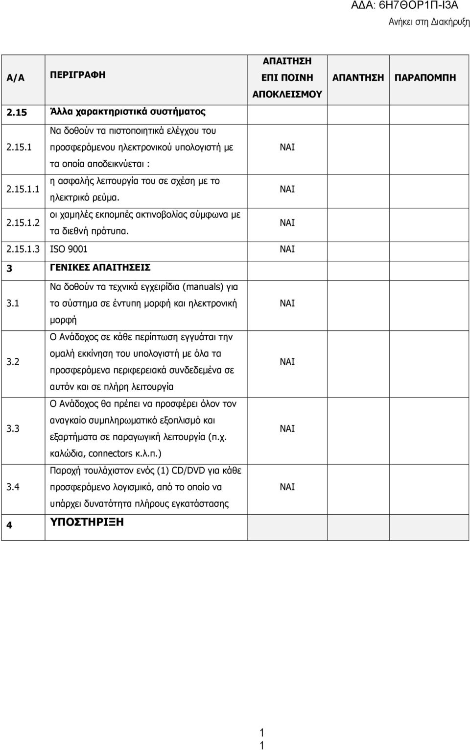 το σύστηµα σε έντυπη µορφή και ηλεκτρονική µορφή Ο Ανάδοχος σε κάθε περίπτωση εγγυάται την οµαλή εκκίνηση του υπολογιστή µε όλα τα 3.