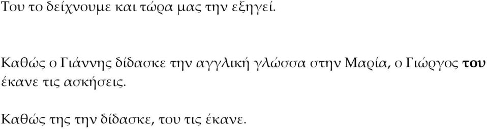 γλώσσα στην Μαρία, ο Γιώργος του έκανε